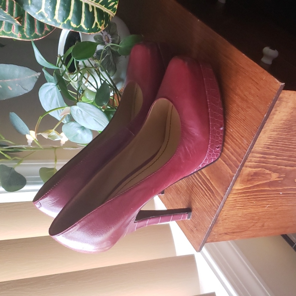 Nine West Red Platform Heels